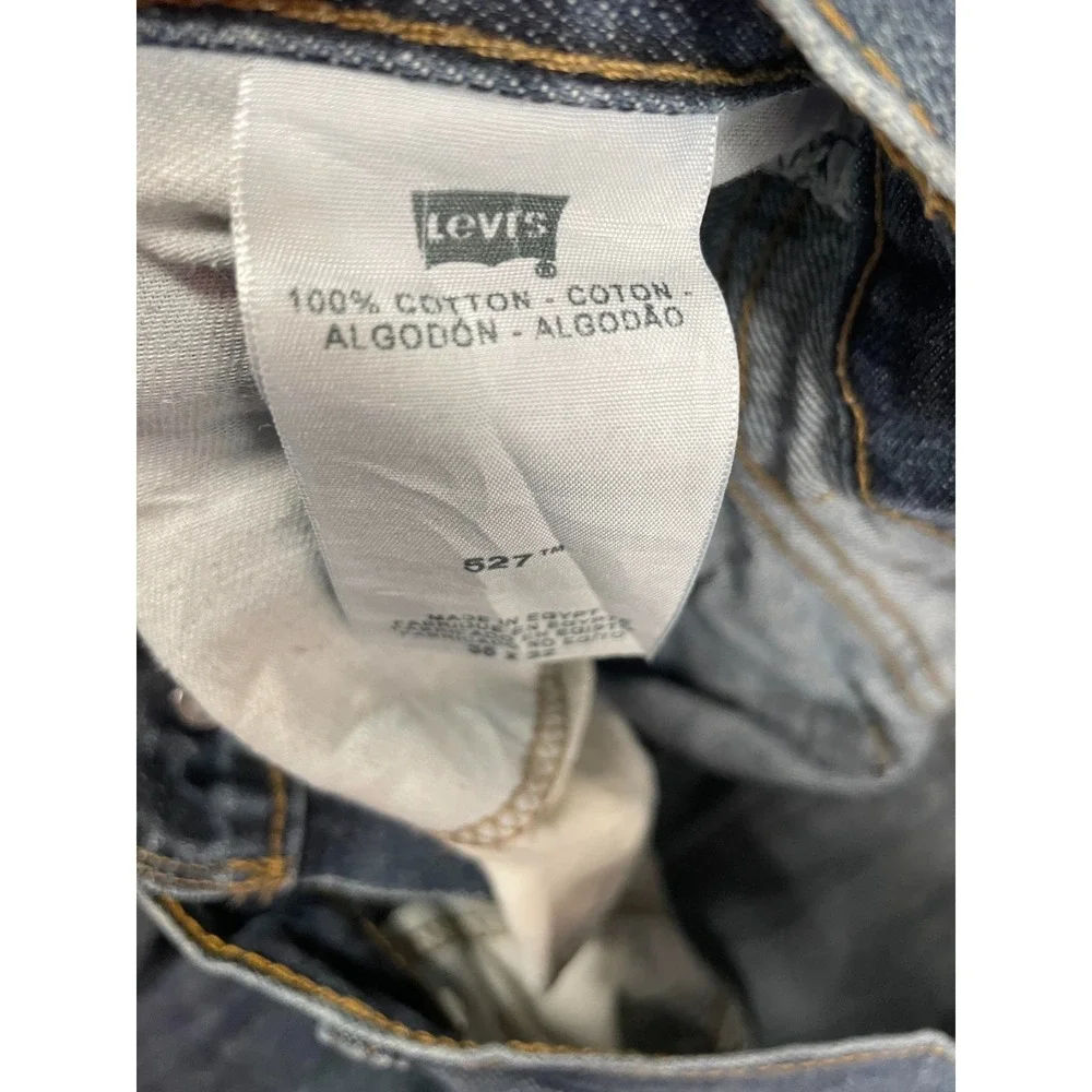 VTG Levis 527 Jeans Mens 36X32  Blue Medium Wash Denim Slim‎ Bootcut 100% Cotton